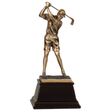 Female Bronze Golf Resin-9"