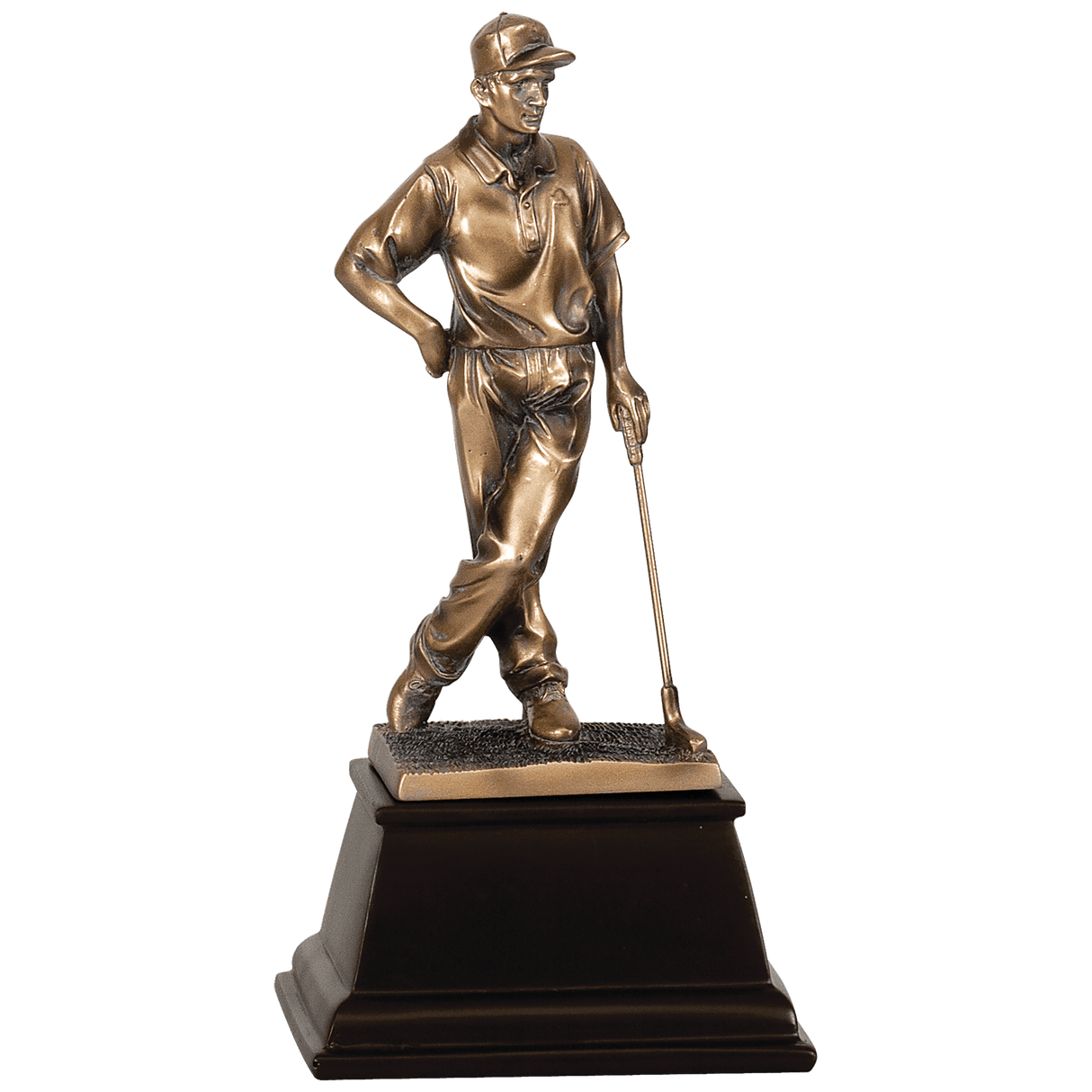 Male Bronze Golf Resin-9"