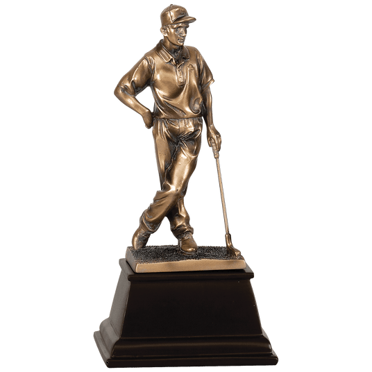 Male Bronze Golf Resin-9"