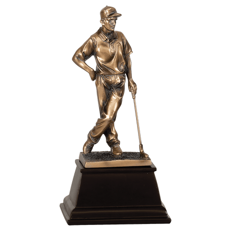 Male Bronze Golf Resin-9"