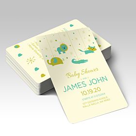 Round Corner Announcement Cards printed by AKD Ink