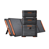 Jackery Solar Generator 2000 Plus with multiple power outlets and solar panels for portable renewable energy storage.