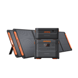 Jackery Solar Generator 2000 Plus with multiple outlets and solar panels, portable power station for outdoor and emergency use