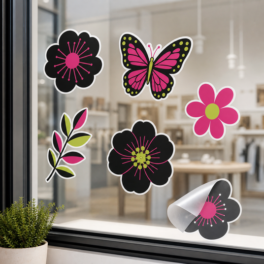 Custom window clings product mockup