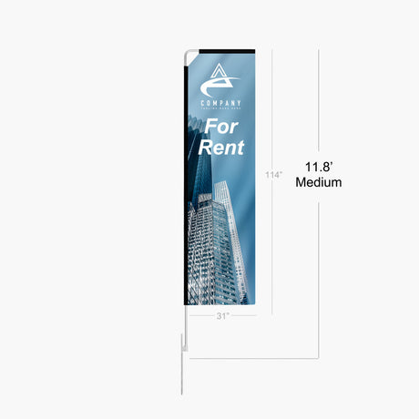 Rectangle Advertising Flag - Medium 11.8 ft